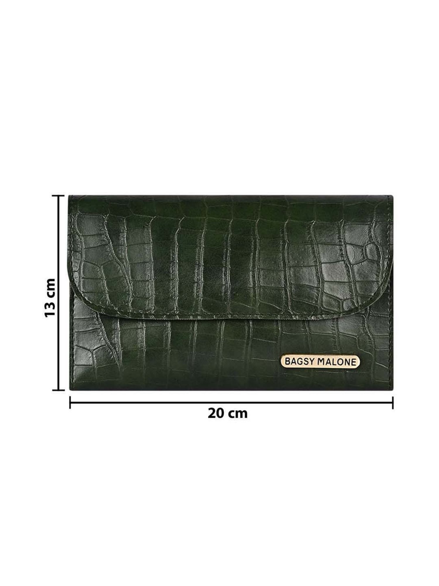 Bagsy Malone Green Textured Clutch