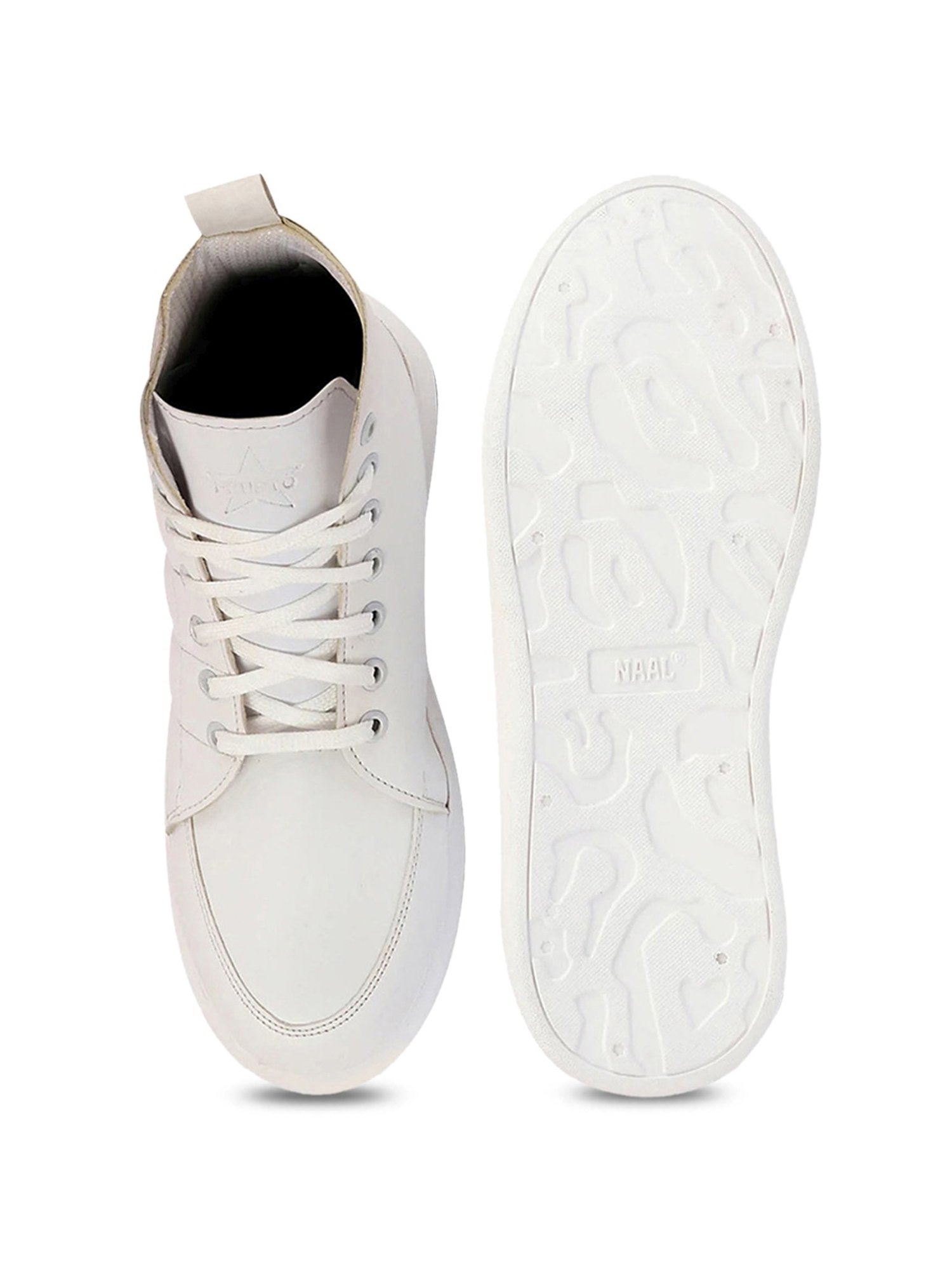 Fausto Women's White Ankle High Sneakers