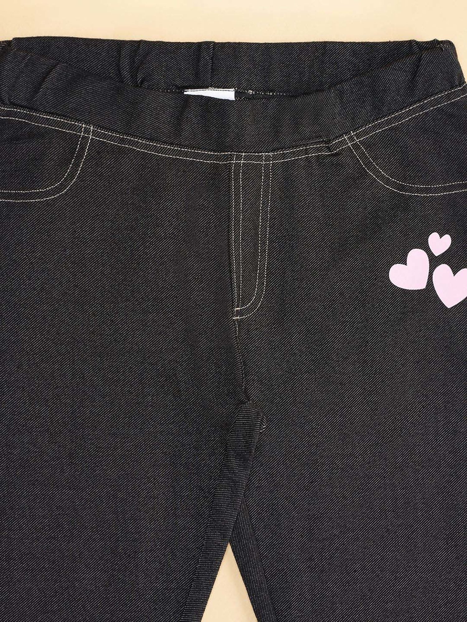 YU by Pantaloons Girls Black Printed Jeggings