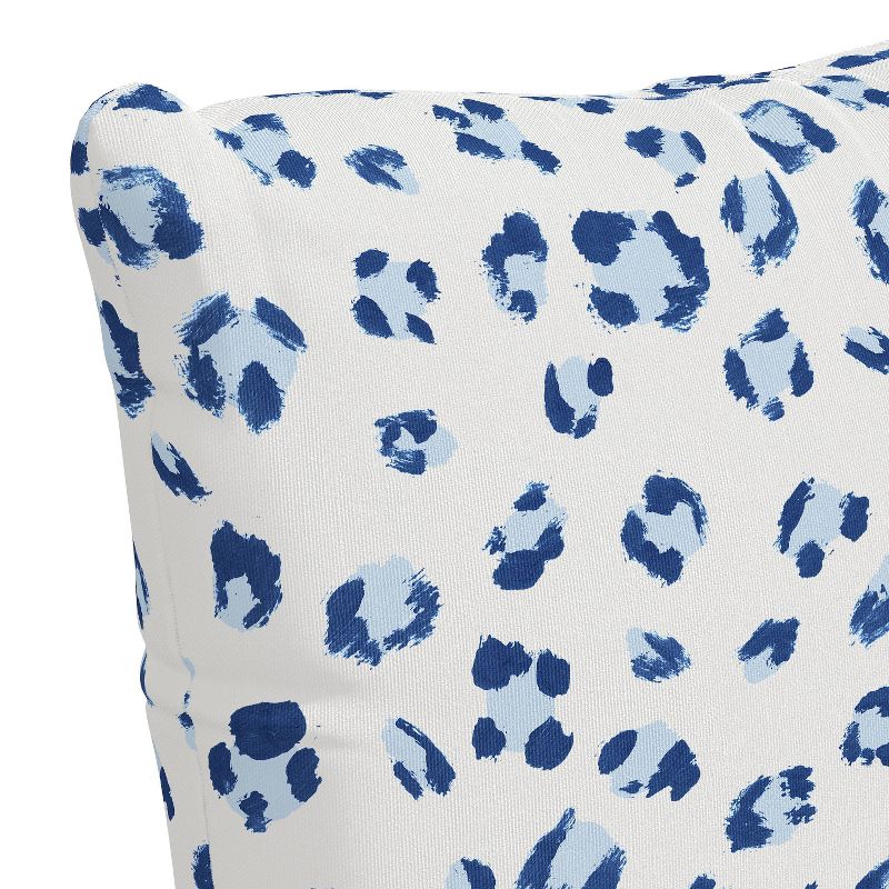 18"x18" Polyester Brush Cheetah Square Throw Pillow Blue - Skyline Furniture