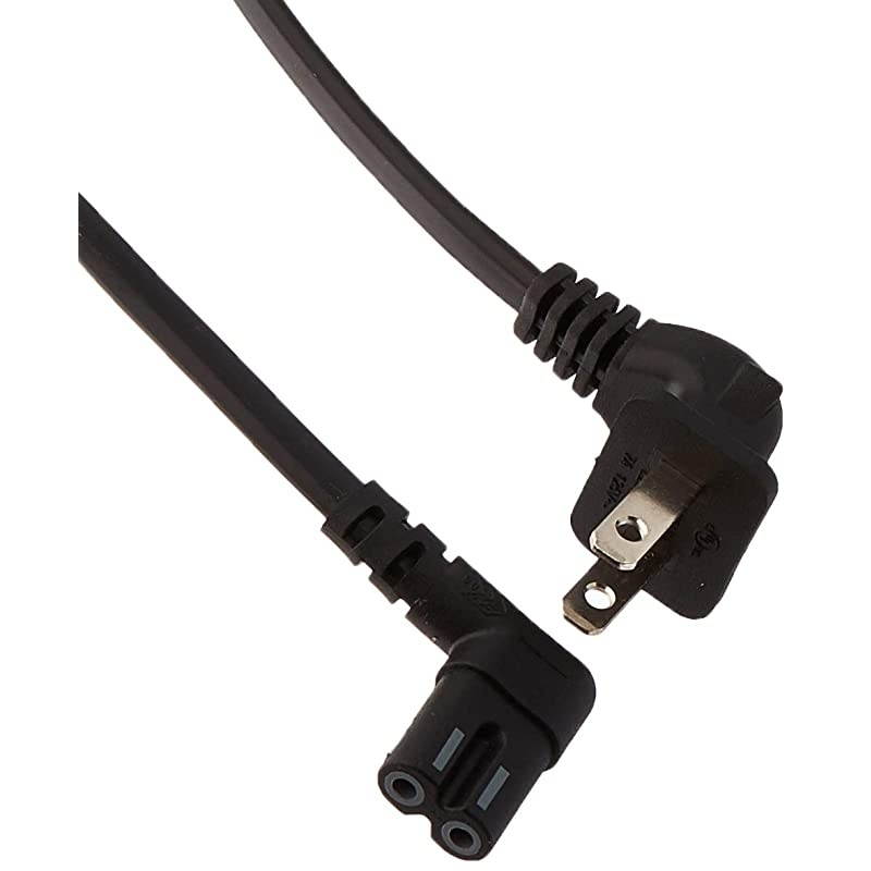 3903000853 Right Angle 2Prong TV Power Cord 5FT Length