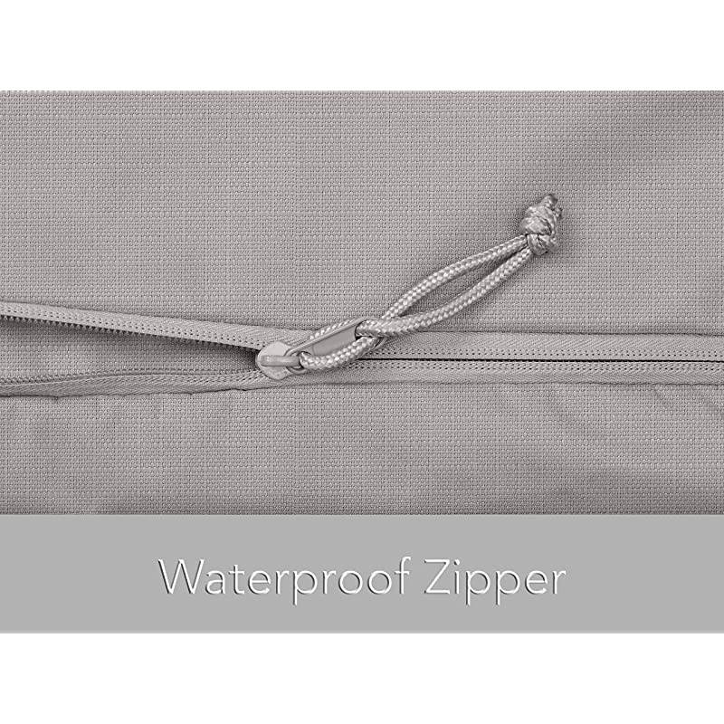 Outdoor TV Cover Fits 18 to 21 Inch TVs Ultima 600 Denier Fade Resistant Polyester Full Coverage Interior Fleece Lining Water Resistant Ripstop Grey