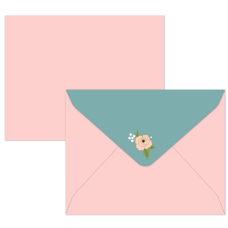 Green Inspired 10ct Bird And Blooms Blank Cards