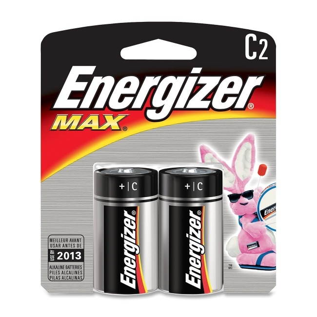ENERGIZER Max Plus POWERSEAL 8350mAh 1.5V Size C Alkaline Battery, 2-pack