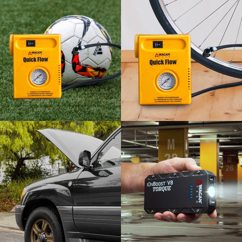 Wagan IonBoost V8 Torque Jump Starter with Quick Flow Compact Air Inflator