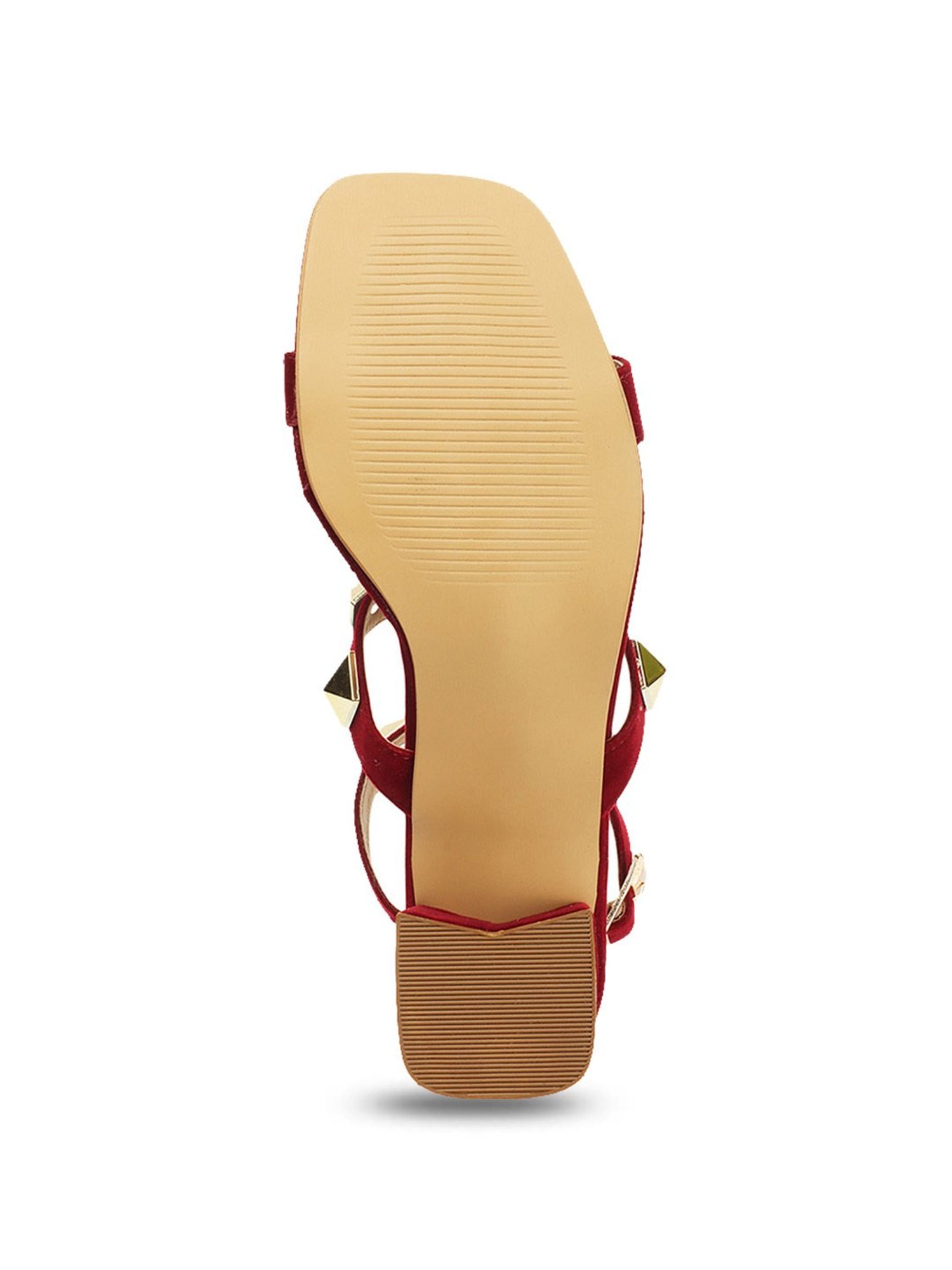 Iconics Women's Maroon Ankle Strap Sandals