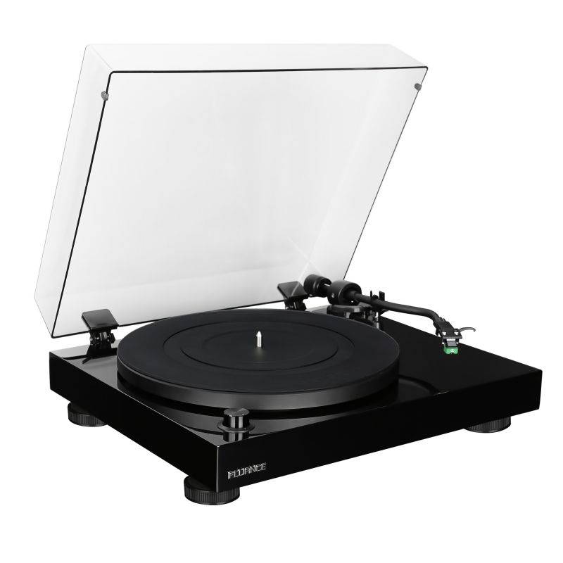 Fluance RT81 Elite High Fidelity Vinyl Turntable Record Player with Audio Technica AT95E Cartridge, Belt Drive, Built-in Preamp, Adjustable Counterweight, Solid Wood Plinth - Piano Black