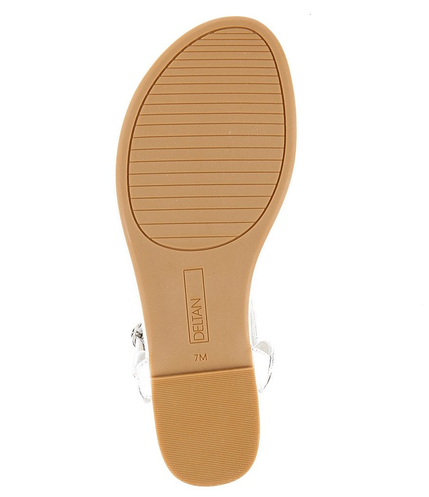 Deltan Olive Leather Thong Sandals