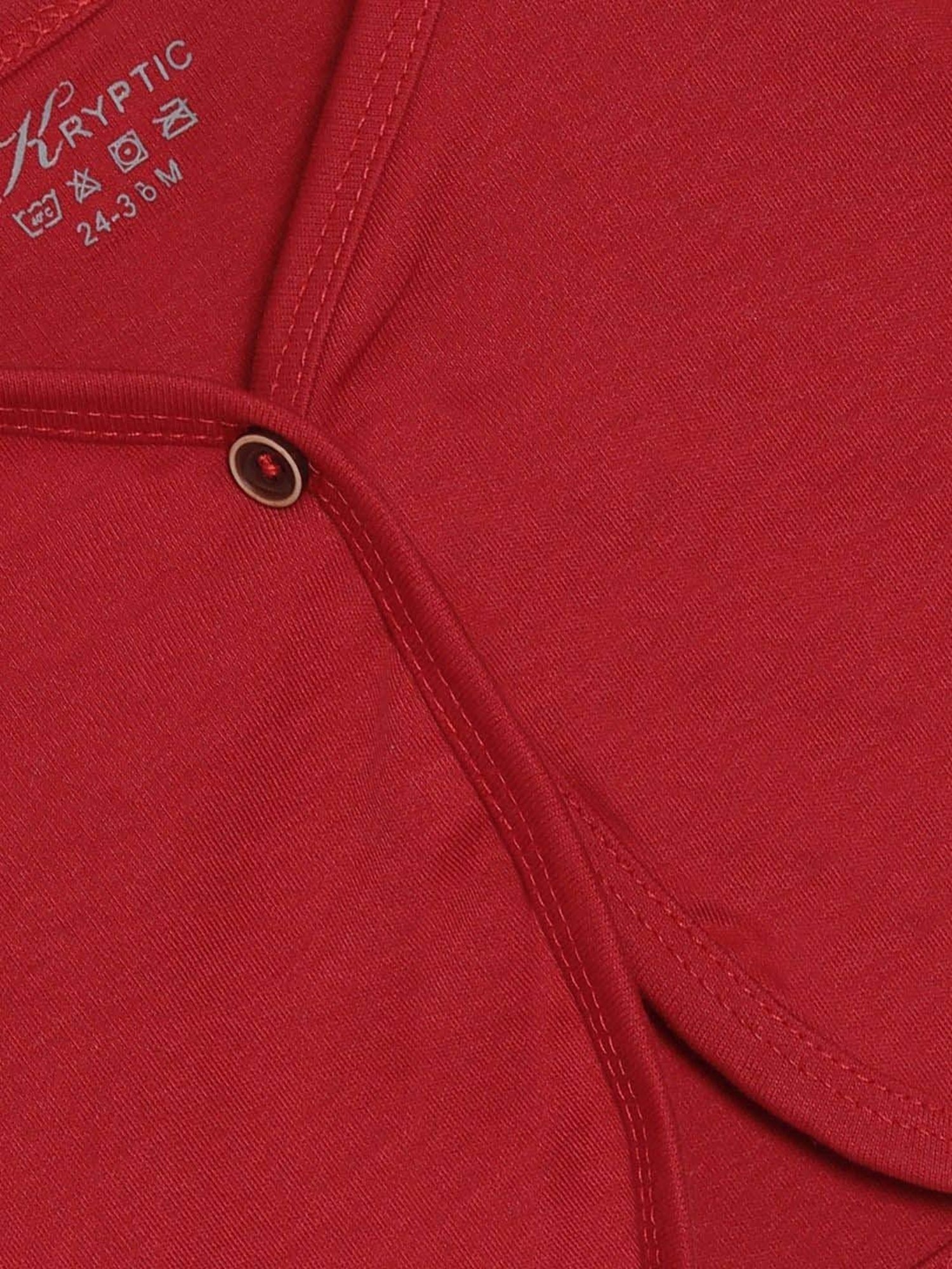 Kryptic Kids Red Cotton Regular Fit Full Sleeves Shrug