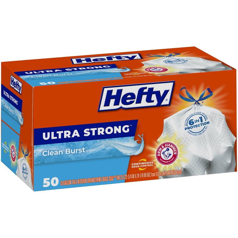 Hefty Strong Extra Large Drawstring Trash Bags - 33 Gallon - 26ct