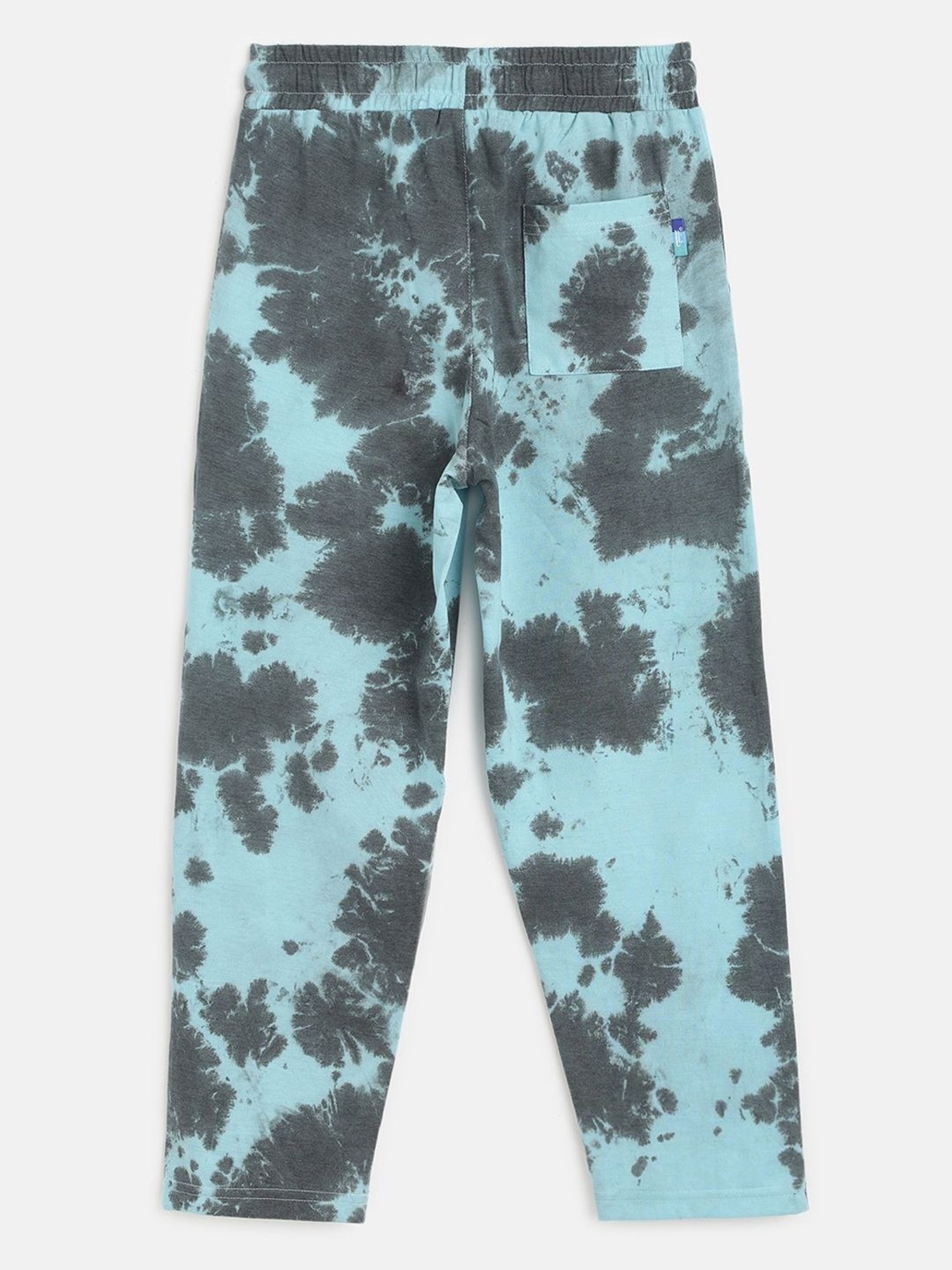 Lil Tomatoes Kids Sky Blue & Grey Washed Trackpants