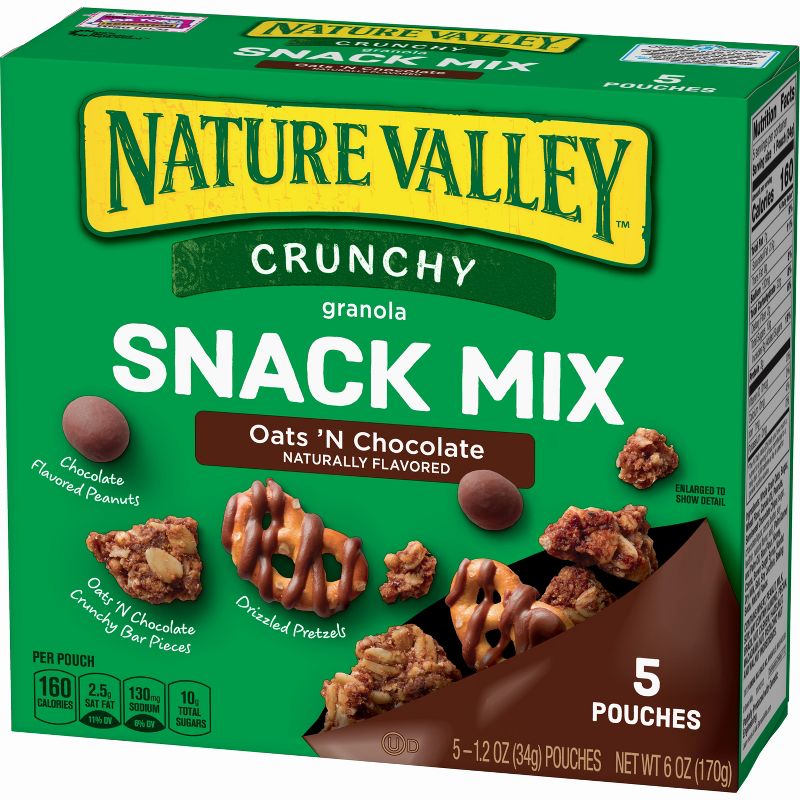 Nature Valley Crunchy Oats 'N Chocolate Granola Snack Mix - 5ct