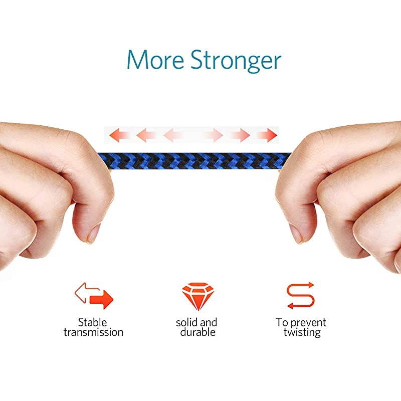 Charger Cable for Apple Pencil - Charging Adapter Cable for Apple Pencil, Female to Male Adapter Extension Cable, 3 Feet, Blue