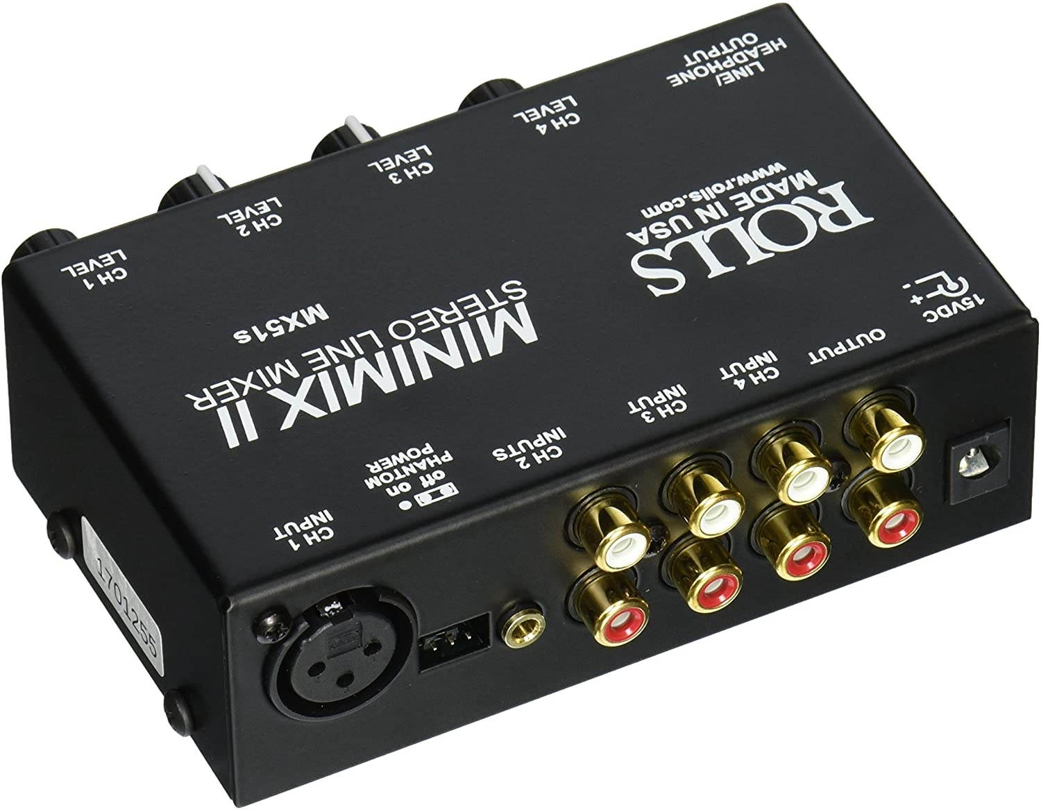 Rolls MX51S Mini Mix Ii 2 1/4 And 3 Rca Mixer