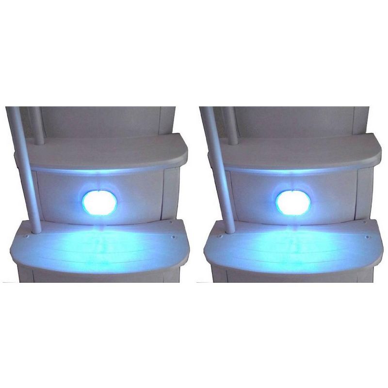 2) Main Access 200680 Swimming Pool Ladder Steps Entry System Smart LED Lights
