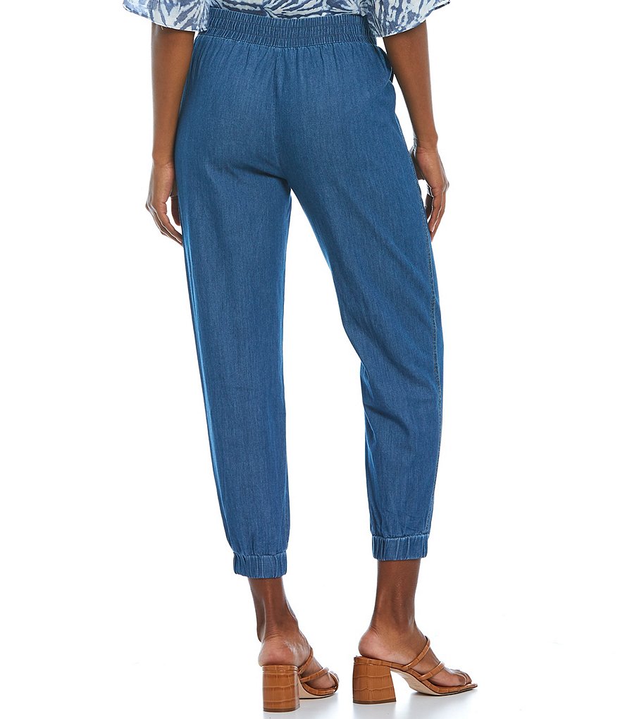 I.N. Studio Petite Size Denim Cotton Jogger Pants