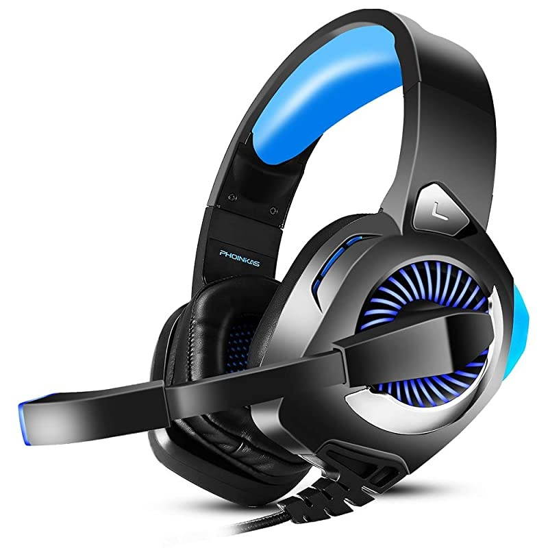 Wired Gaming Headset for PS4, PC, PS5, Xbox one Headset with Noise Cancelling Detachable Mic, Wireless Over Ear Headphones for Phone(Bluetooth Not Compatible with Gaming Devices), Up to 40h