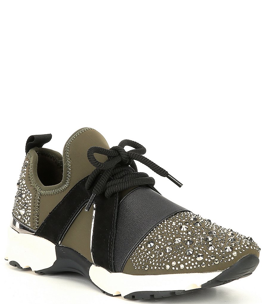 Carvela Lament Bling Embellished Lace-Up Sneakers
