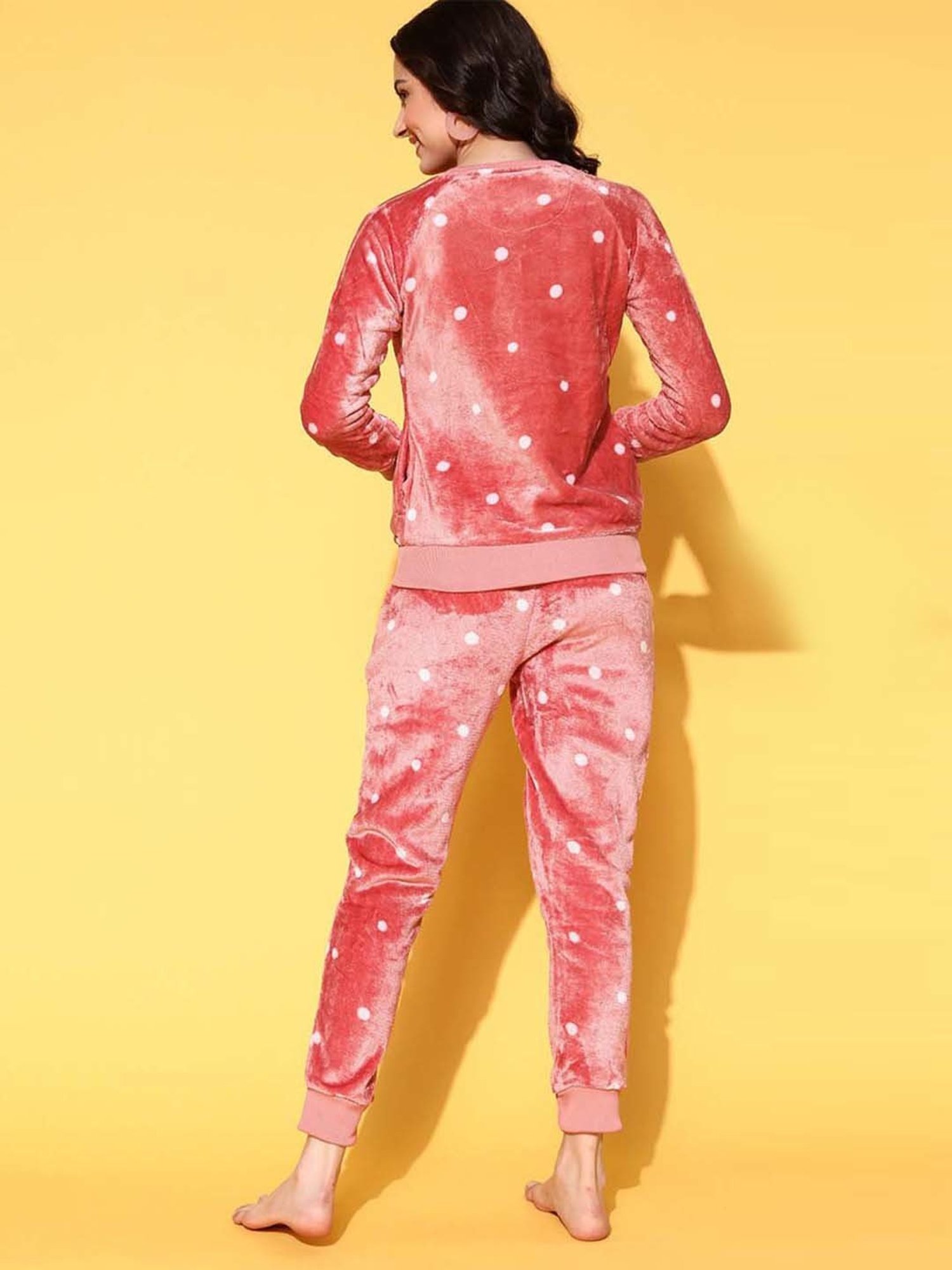 Sweet Dreams Pink Printed Sweatshirt Pyjamas Set