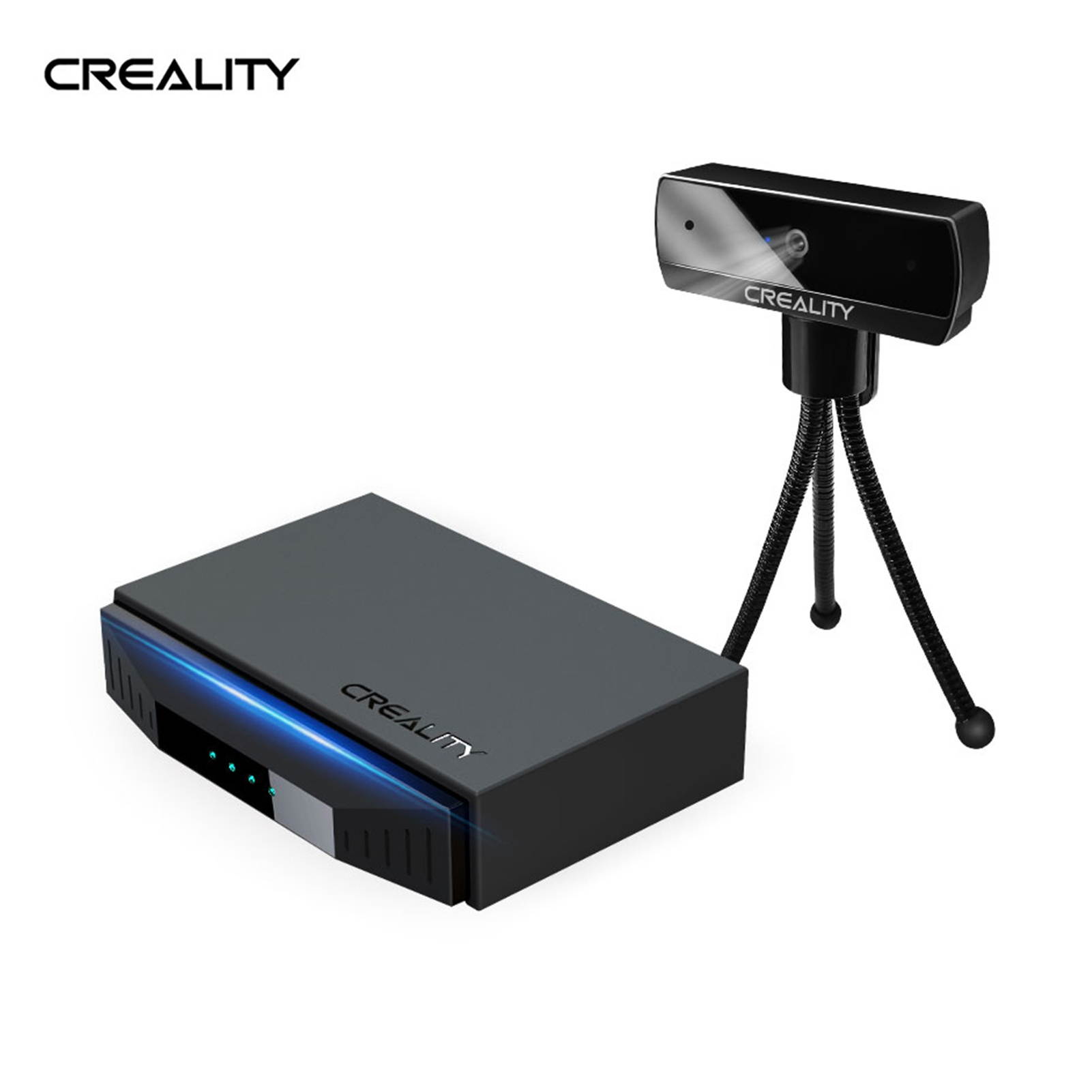 Original Creality 3D Printer Monitor Smart WiFi Box with Camera HD 1080P Remote Control Intelligent Assistant for 3D Printers Cloud Slice Cloud Print Real-Time Monitor with APP 8G TF Card Compatible