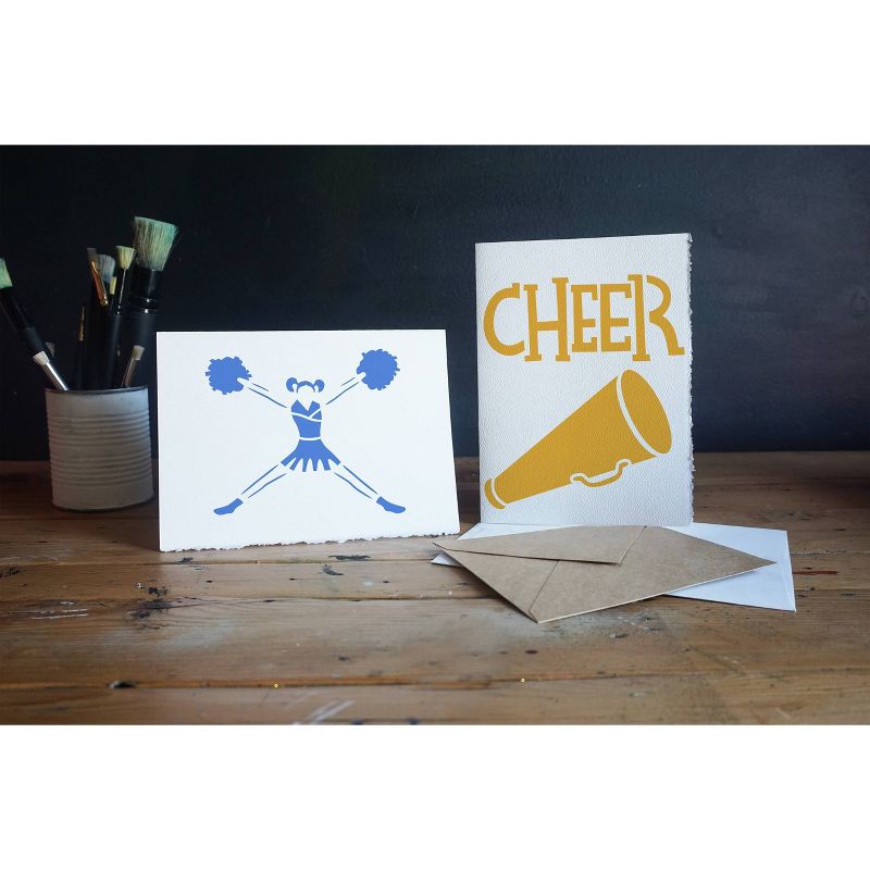 Stencil1 Cheerleading Multipack 4ct - Stencil 8.5" x 11"
