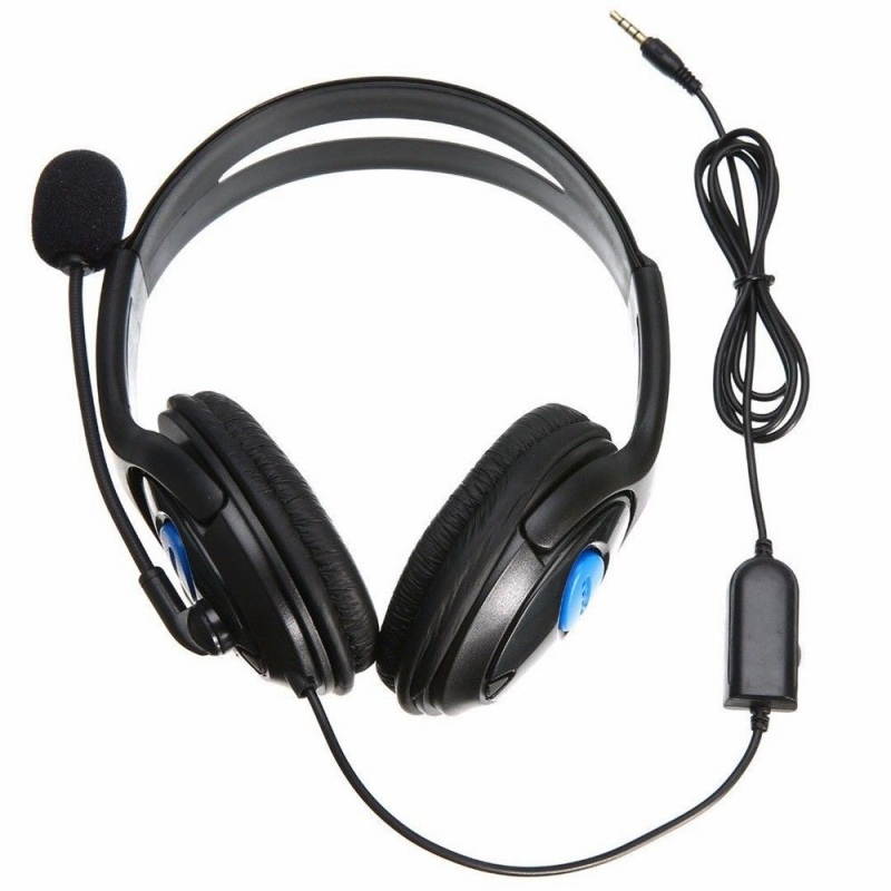 Wired Gaming Bass Over-Ear Headset Headphones with Microphone for PS4