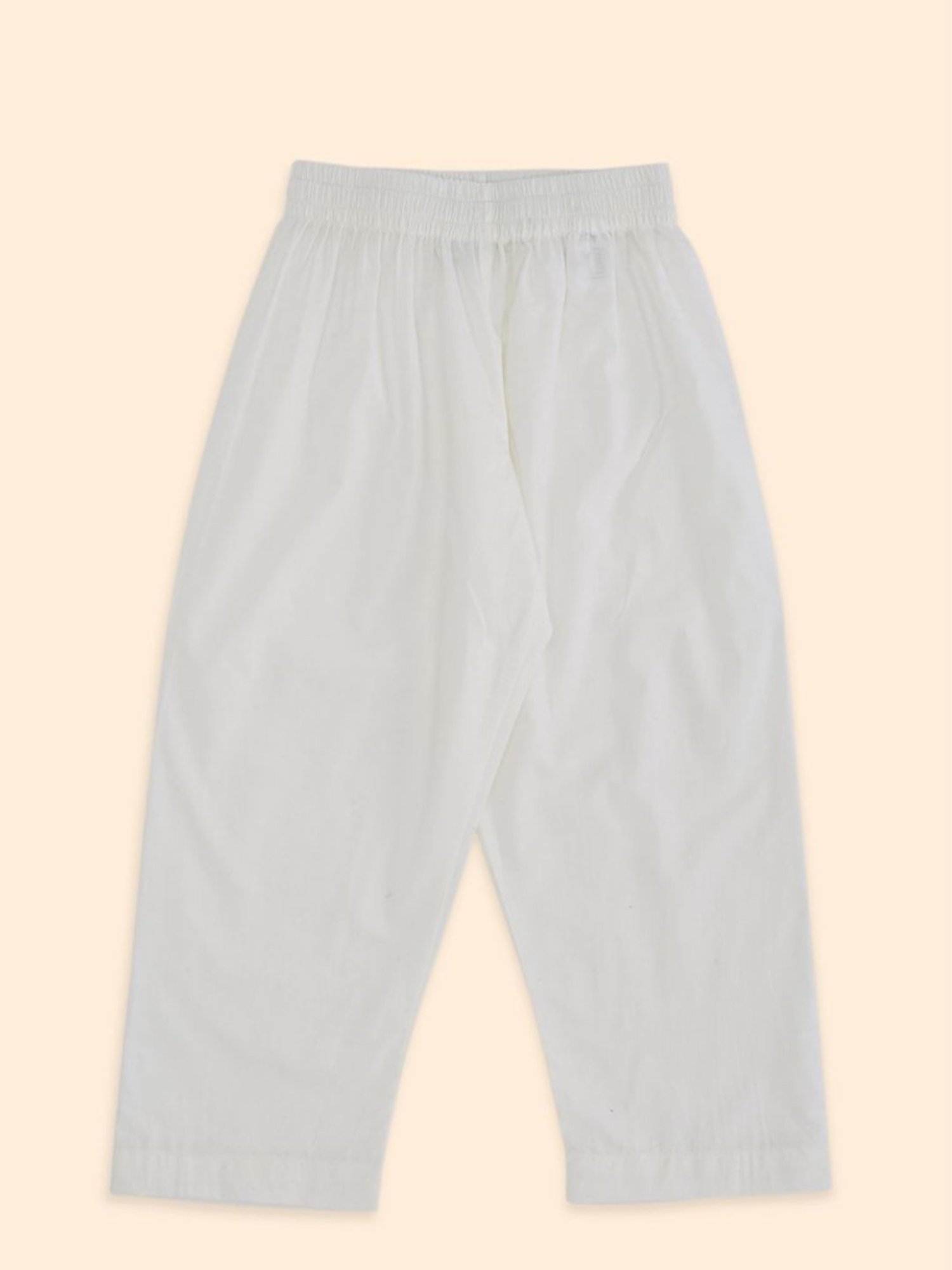 Indus Route by Pantaloons Kids Red & White Cotton Embroidered Full Sleeves Kurta Set