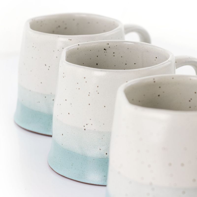 Meritage Charles River 6 Piece 21 Ounce Stoneware Cup Set in Blue