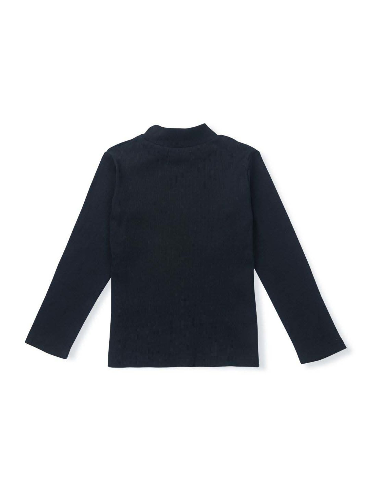 Palm Tree Kids Navy Cotton Regular Fit Full Sleeves Skivvy