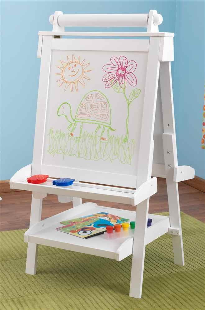 KidKraft Deluxe Wood Easel White - 62040