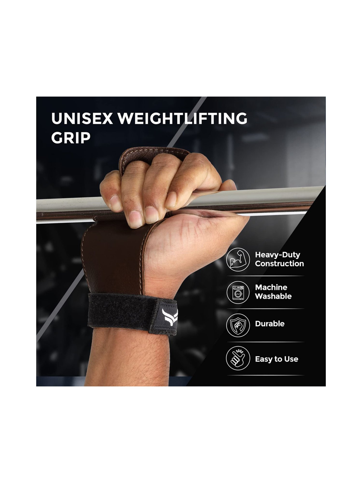 Xtrim Natural Leather Weight Lifting Grip (Brown)