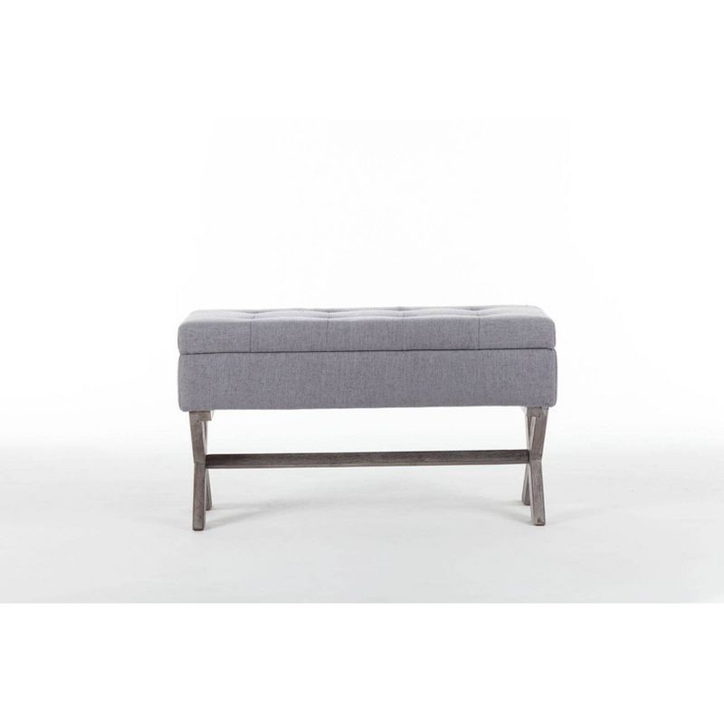 Angelina Storage Bench Gray - Boraam