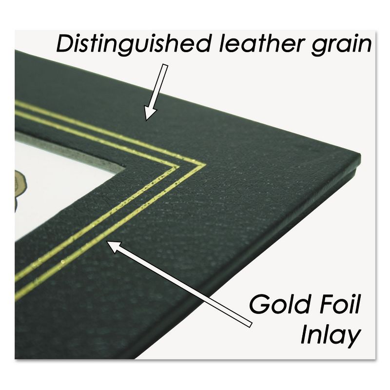 Nudell Leatherette Document Frame 8-1/2 x 11 Black Pack of Two 21202