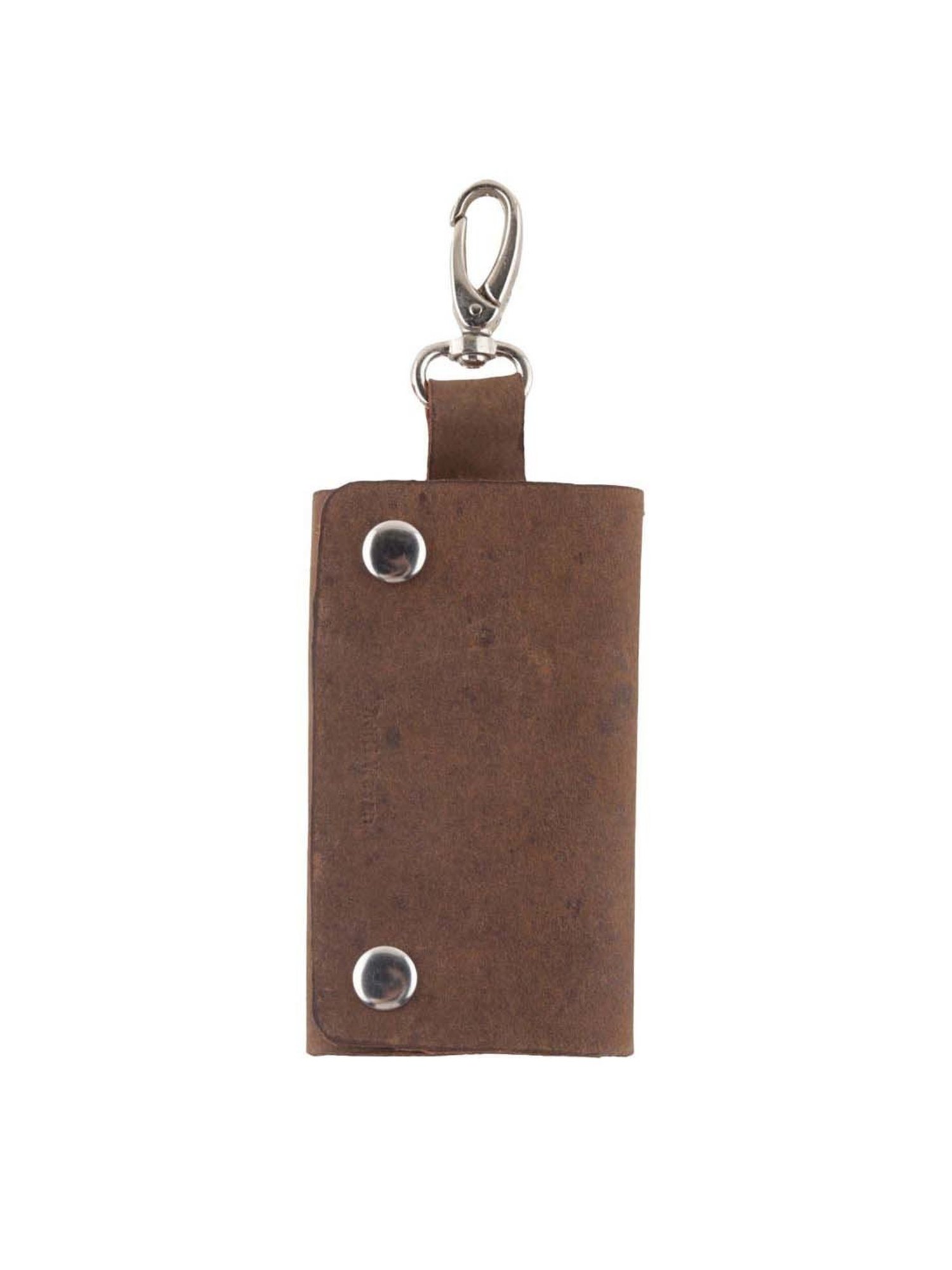 SASSORA Sliver Leather Keychain Key Ring Holders Anniversary Gift, Birthday Gift - Pack of 2