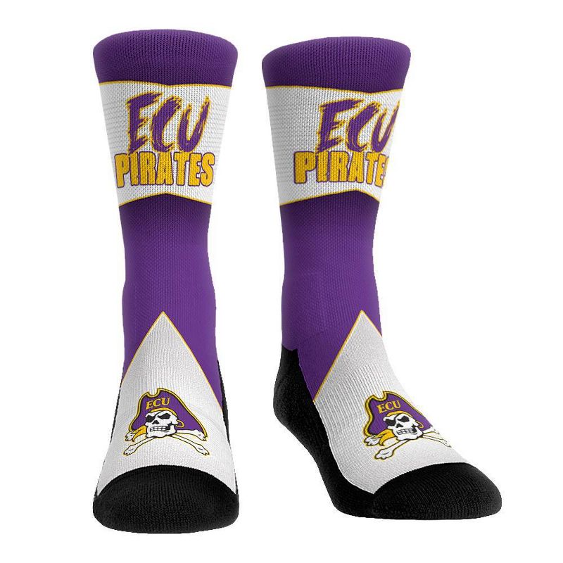 NCAA East Carolina Pirates Adult Battle Call Crew Socks - L/XL