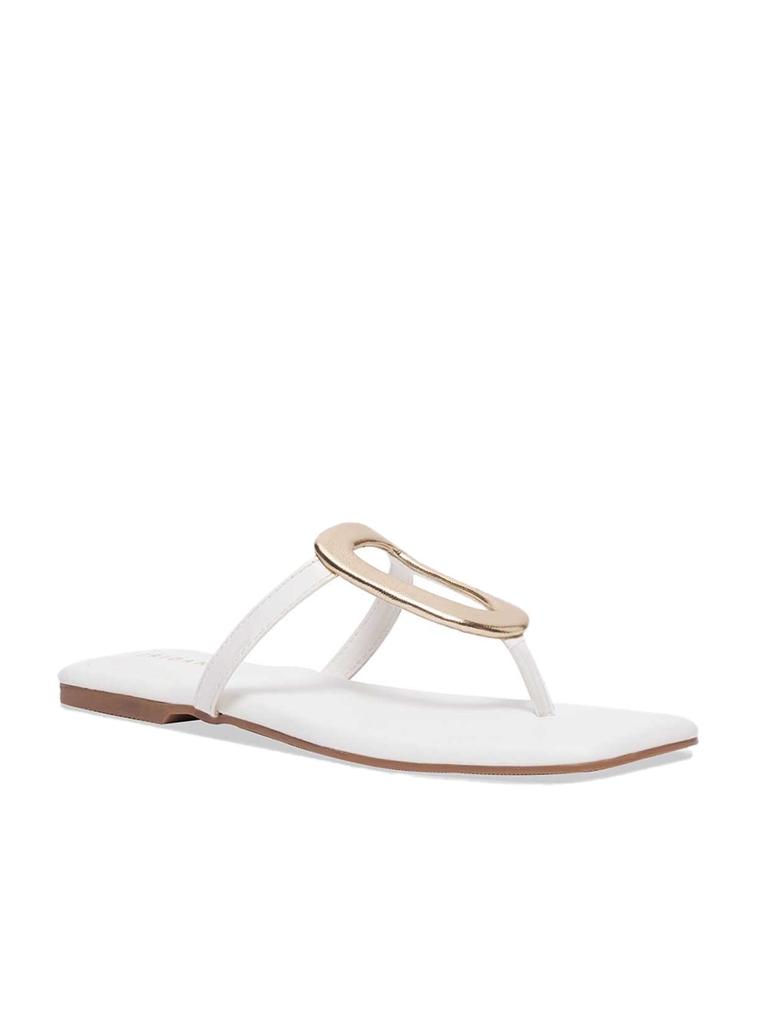 Eridani Women's Marlin White Thong Sandals