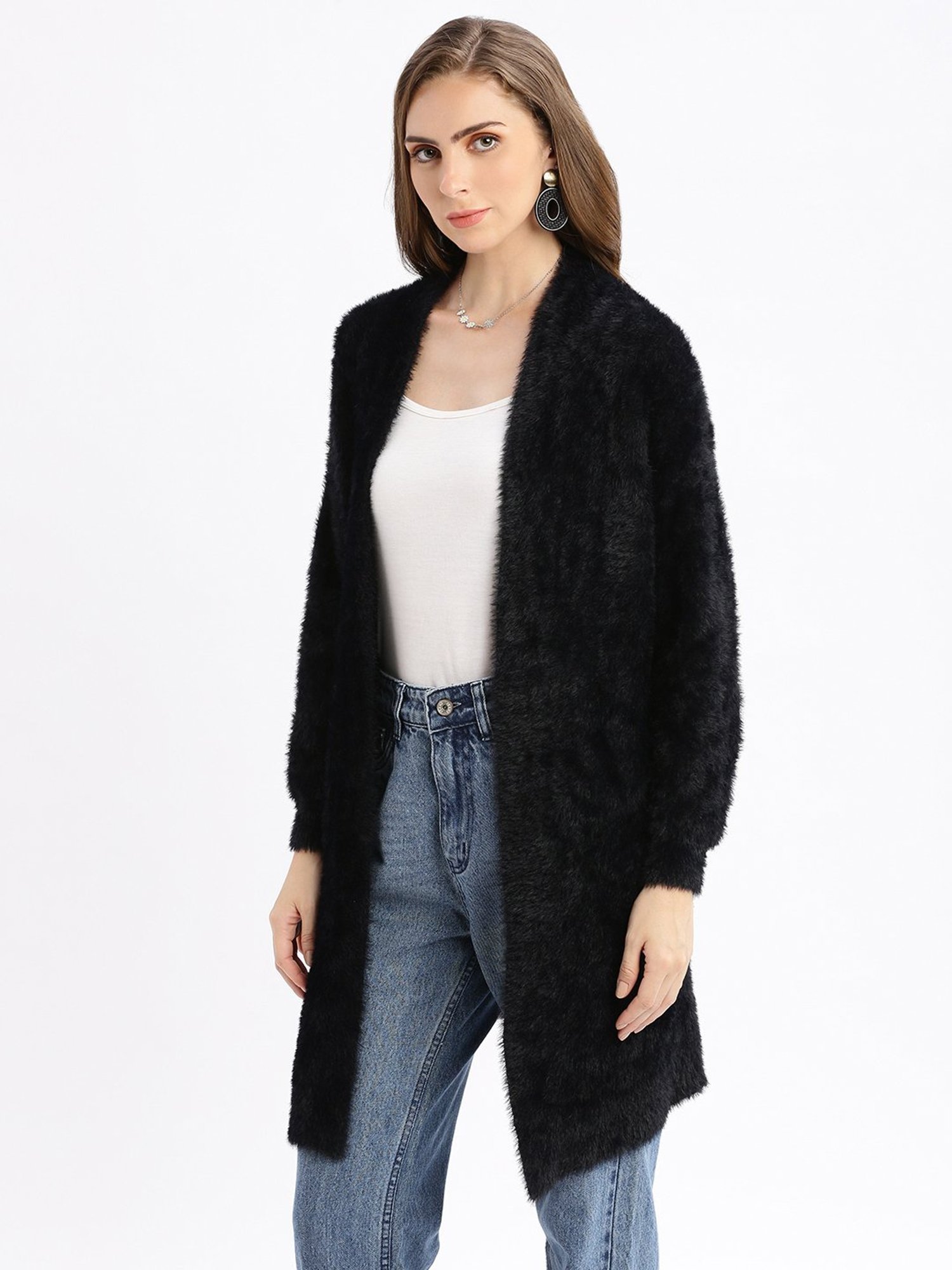 SHOWOFF Black Long Shrug