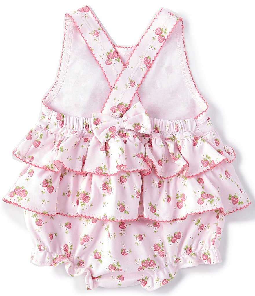 Kissy Kissy Baby Girls Newborn-9 Months Strawberry Print Bubble Shortall