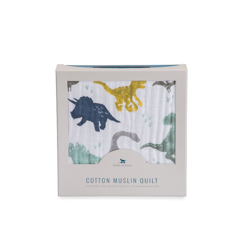 Little Unicorn 4-Layer Cotton Muslin Quilt - Dino Friends