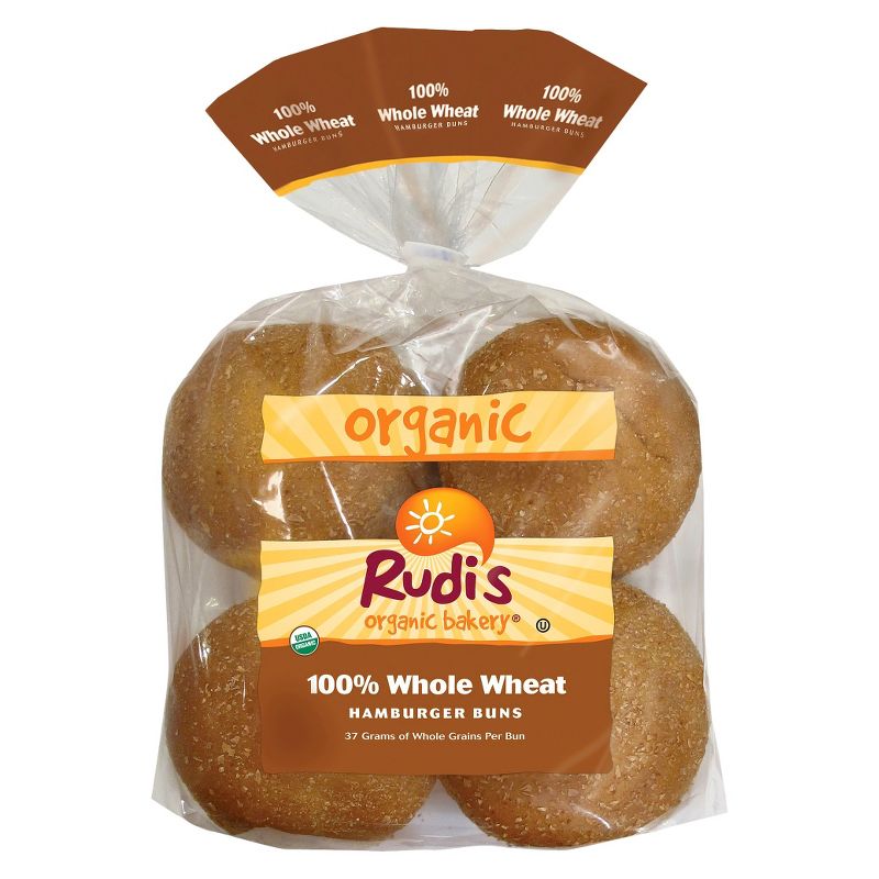 Rudi's Organic 100% Wheat Hamburger Buns 18oz