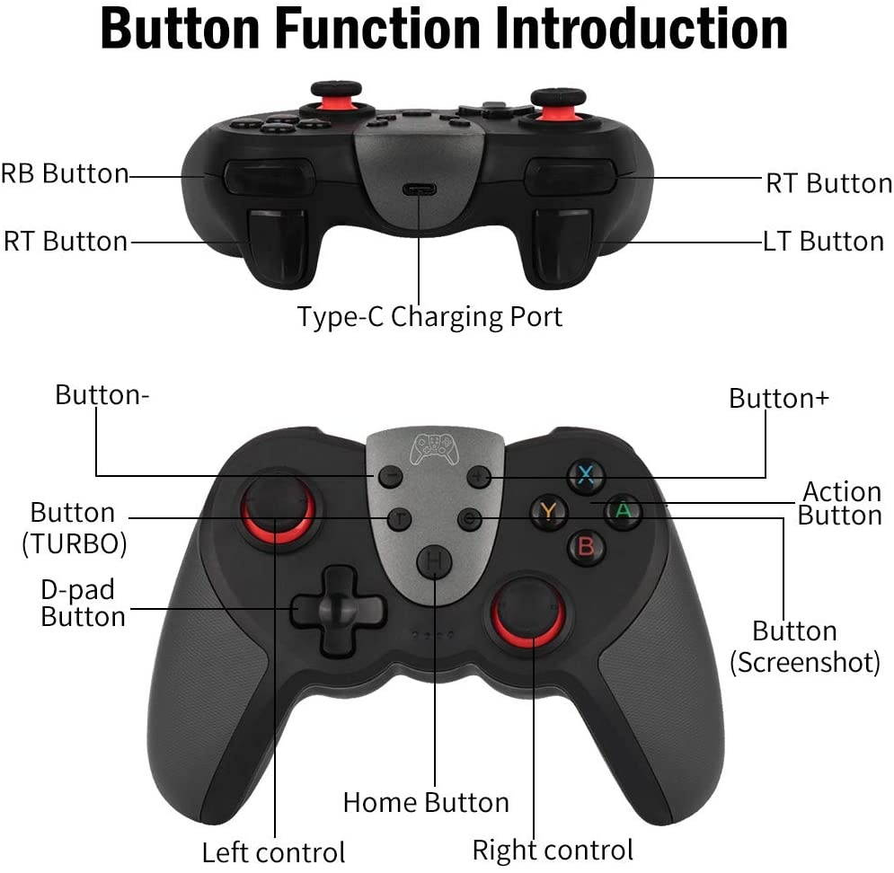 Wireless Switch Pro Controller with NFC Remote Function for N-Switch/Switch Lite, Switch Controller Gamepad Joystick