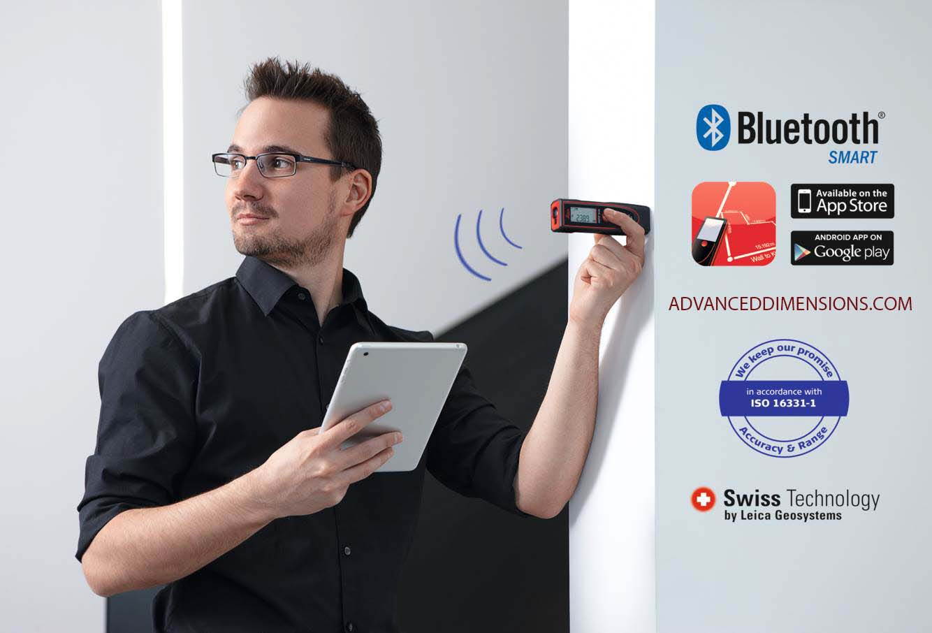 Laser Distance Meter,200 ft.,LDC LEICA DISTO E7100I