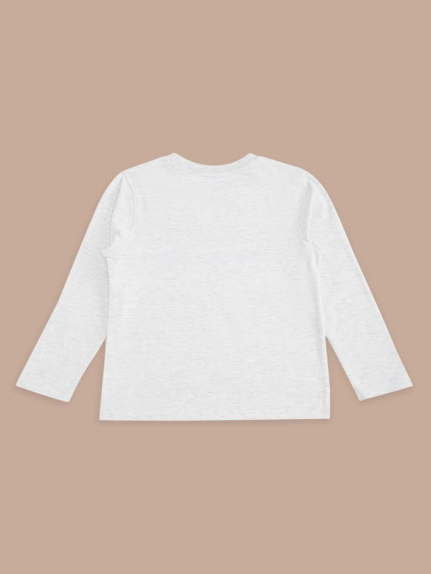 Pantaloons Baby Kids Blue & White Cotton Printed Full Sleeves T-Shirt