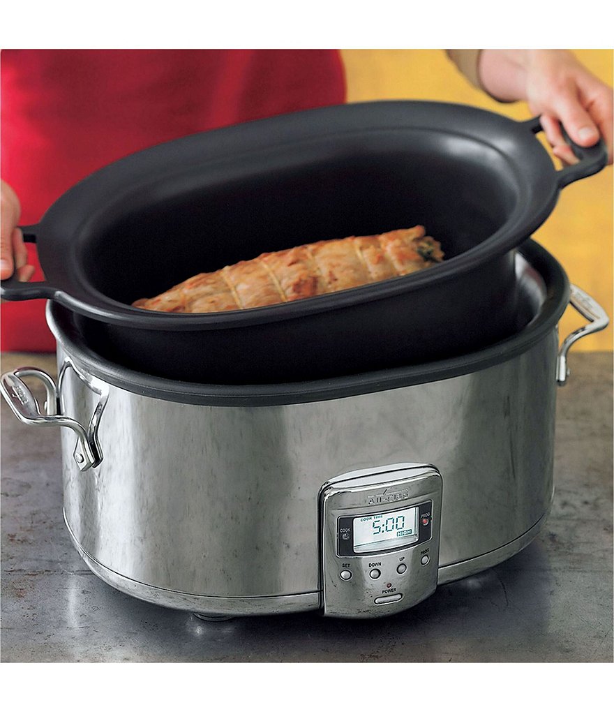 All-Clad Stainless Steel 7-Quart Deluxe Slow Cooker with Aluminum Insert