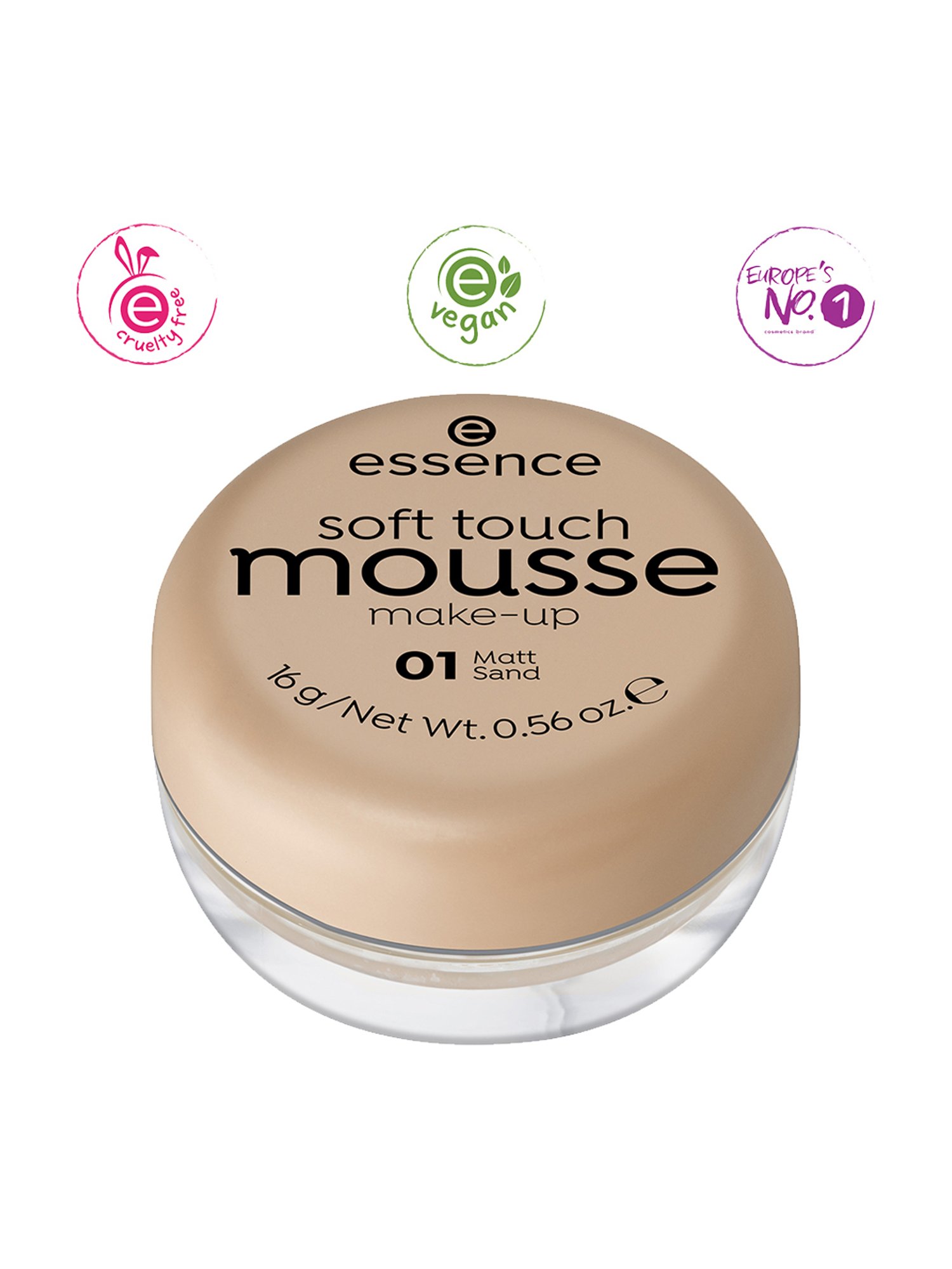 Essence Soft Touch Mousse Make-up 01 Matt Sand - 16 gm