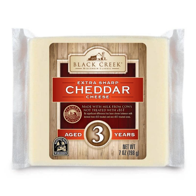 Black Creek Extra Sharp White Cheddar Cheese Aged 3 Years - 7oz