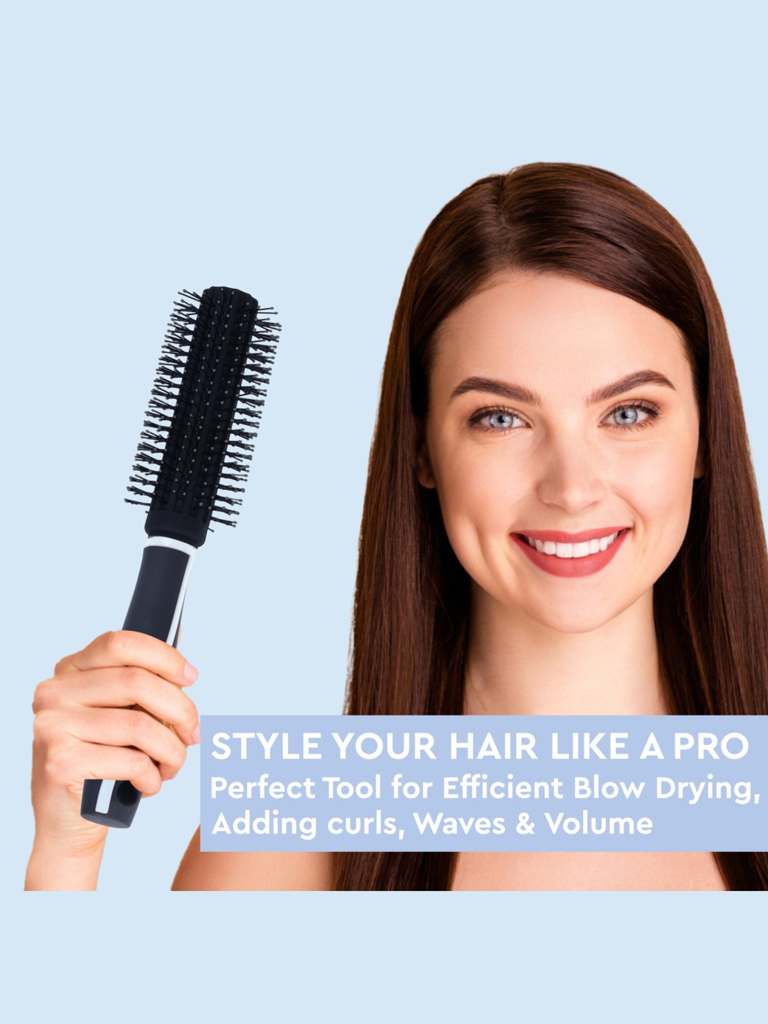 GUBB Round Brush for Hair Styling & Blow Drying, Round Hair Brush - Vogue Range