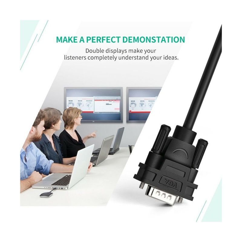 UGREEN VGA Splitter 1 in 2 Out Screen Duplication Support Mirror Mode Only, Y...