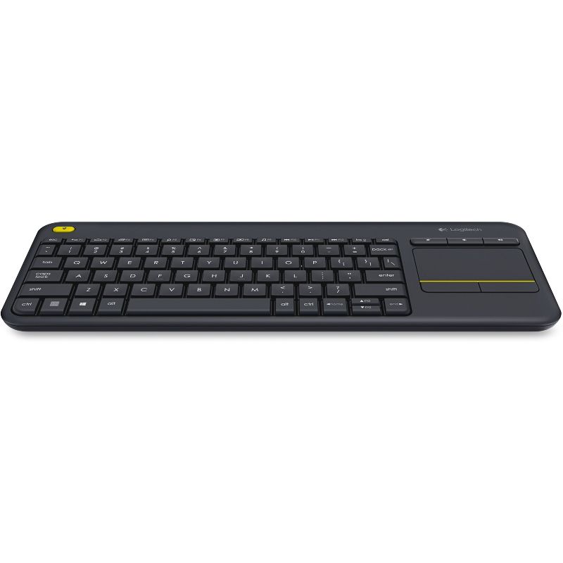 Logitech K400 Plus Touchpad Wireless Keyboard Black - USB Wireless Connectivity - On/Off Power Switch - 2.40 GHz Operating Frequency