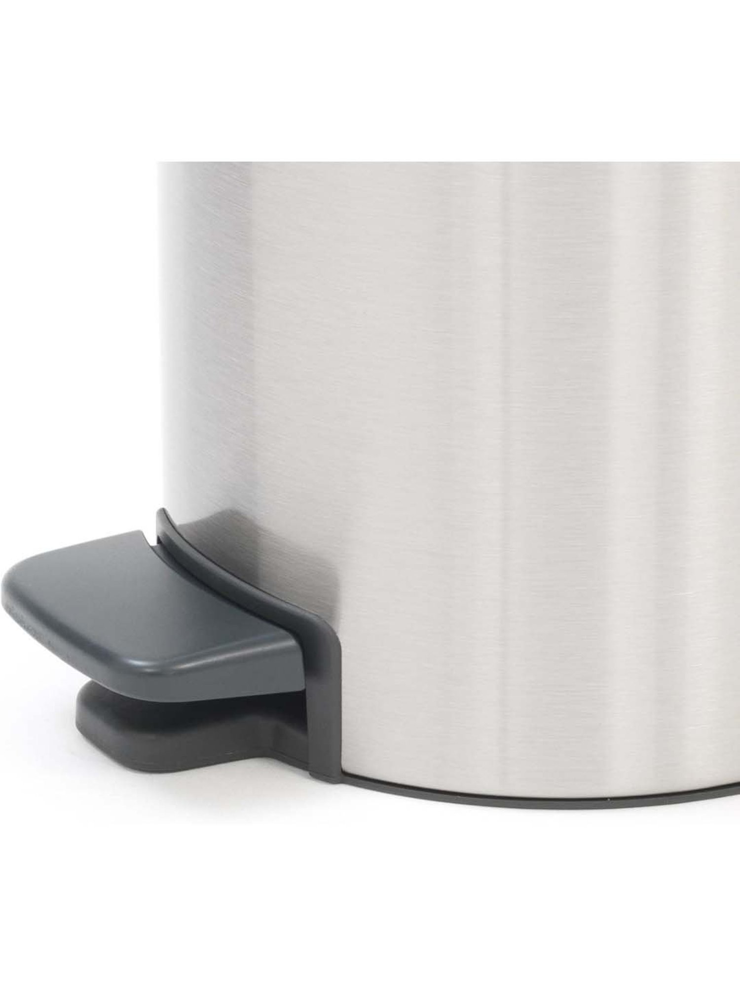 BRABANTIA NewIcon Silver & Black Stainless Steel Pedal Bin (12 L) - Set of 1